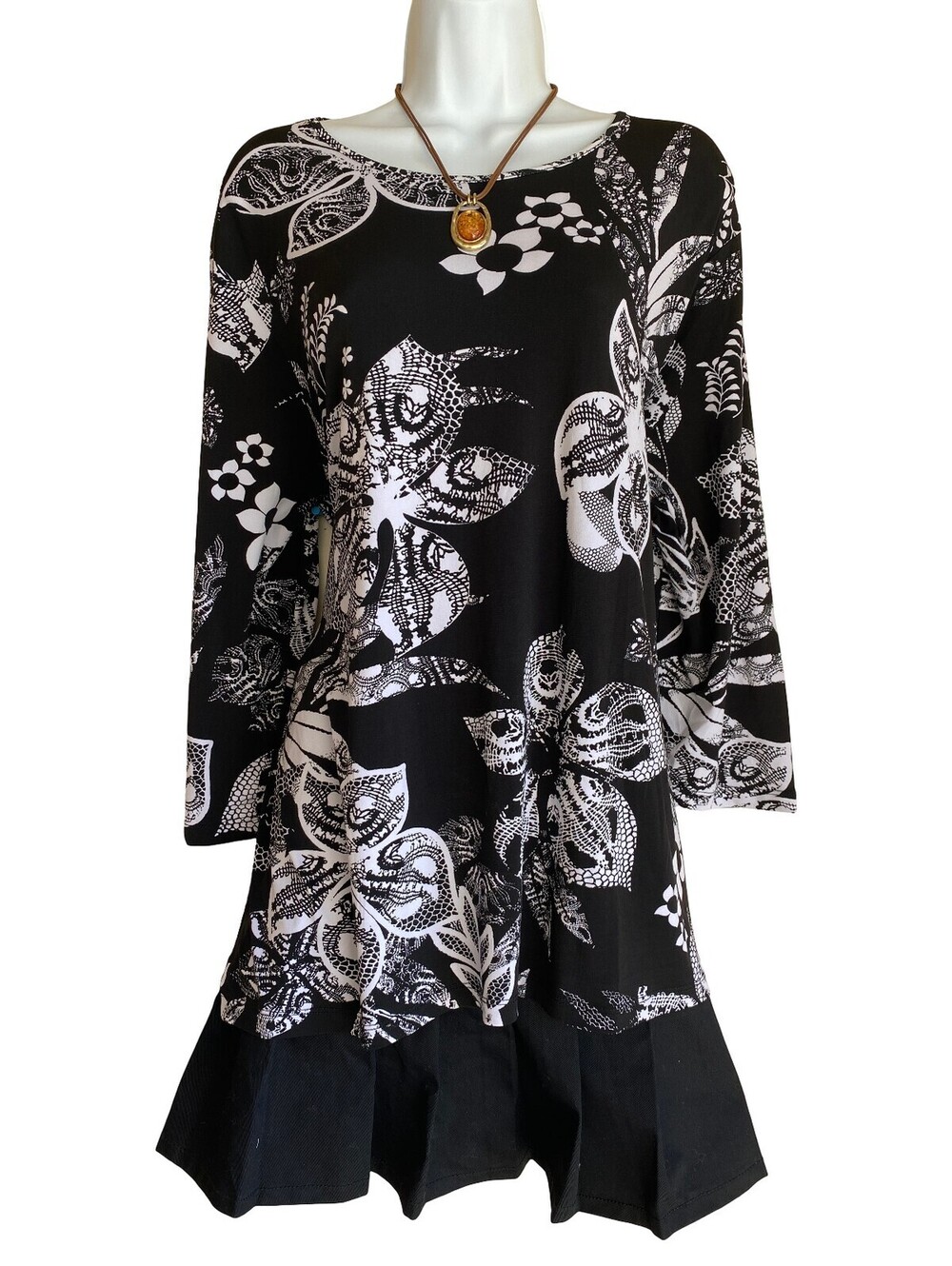 Vintage Allison Daley Plus 2X Paisley Tunic Blouse Boho Goth Grunge Whimsigoth